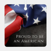 愛国的アメリカ国旗 メタルオーナメント (裏面)