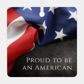 愛国的アメリカ国旗 メタルオーナメント (正面)