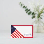 愛国的アメリカ国旗 名刺 (スタンド正面)