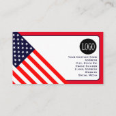 愛国的アメリカ国旗 名刺 (裏面)