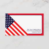 愛国的アメリカ国旗 名刺 (正面)