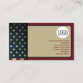 愛国的アメリカ国旗 名刺 (裏面)