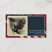 愛国的アメリカ国旗 名刺 (正面)