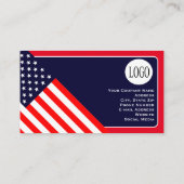 愛国的アメリカ国旗 名刺 (裏面)