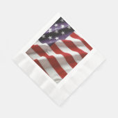 愛国的アメリカ国旗 縁ありランチョンナプキン (角)
