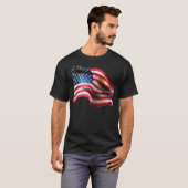 愛国的アメリカ国旗 Tシャツ (正面フル)