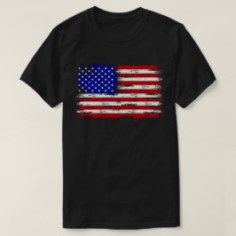 愛国的アメリカ国旗 Tシャツ