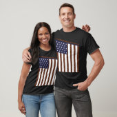 愛国的アメリカ国旗 Tシャツ (ユニセックス)