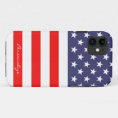 愛国的アメリカ国旗iphone 11ケースパーソナライズ Case-Mate iPhoneケース (裏面(横))