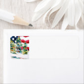 愛国的アメリカ差出人住所ラベル ラベル (インサイチュ)