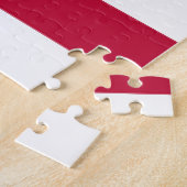 愛国的アメリカ赤白青カスタムモノグラム ジグソーパズル (側面)