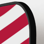 愛国的アメリカ赤白青カスタムモノグラム ピックルボールラケット (左詳細)