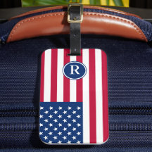 愛国的アメリカ赤白青カスタムモノグラム