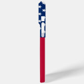 愛国的アメリカ赤白青カスタムモノグラム Case-Mate iPhoneケース (裏面 / 左)