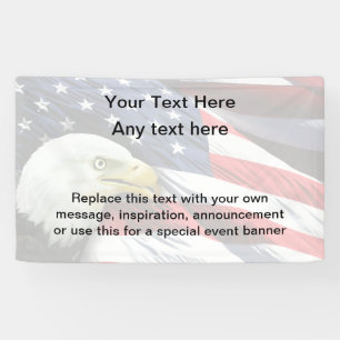愛国的アメリカ軍隊退役軍人イベント 横断幕