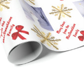 愛国的アメリカ雪だるま ラッピングペーパー (ロールコーナー)