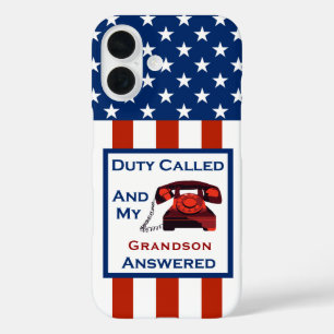 [愛国的アメリカ]軍隊退役軍人任務の呼び出し iPhone 16ケース