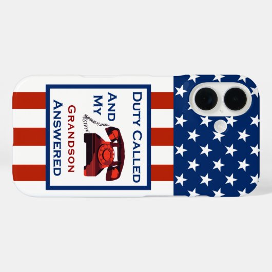 [愛国的アメリカ]軍隊退役軍人任務の呼び出し Case-Mate iPhoneケース (裏面 (横))