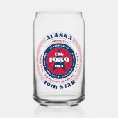愛国的アラスカタイポグラフィ飲み物用品セット ガラス缶 (裏面)