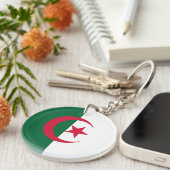愛国的アルジェリア国旗 キーホルダー (正面右)