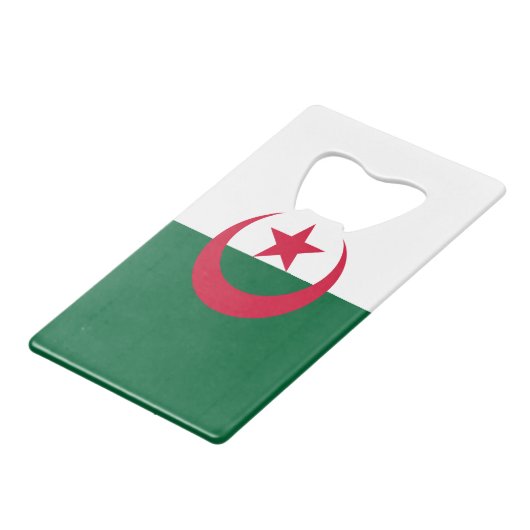 愛国的アルジェリア国旗 クレジットカード栓抜き (裏面アングル)