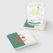 愛国的アルジェリア国旗 ストーンコースター (横)