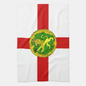 愛国的アルダーニー国旗 キッチンタオル (縦)