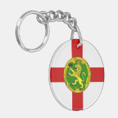 愛国的アルダーニー国旗 キーホルダー (正面左)