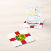 愛国的アルダーニー国旗 スクエアペーパーコースター (インサイチュ)