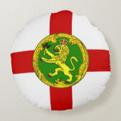 愛国的アルダーニー国旗 ラウンドクッション (裏面)