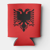 愛国的アルバニア国旗のクーラーボックス 缶クーラー (正面)