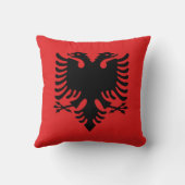 愛国的アルバニア国旗 クッション (裏面)
