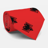 愛国的アルバニア国旗 ネクタイ (ロール)