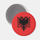 愛国的アルバニア国旗 マグネット (正面/裏面)