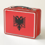 愛国的アルバニア国旗 メタルランチボックス (裏面)