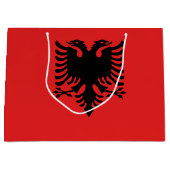 愛国的アルバニア国旗 ラージペーパーバッグ (正面)