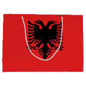 愛国的アルバニア国旗 ラージペーパーバッグ (裏面)
