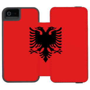 愛国的アルバニア国旗 iPhone SE/5/5sウォレットケース
