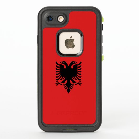 愛国的アルバニア国旗 LifeProof iPhoneケース (裏面)