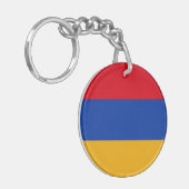 愛国的アルメニア国旗 キーホルダー (正面左)