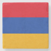 愛国的アルメニア国旗 ストーンコースター (正面)