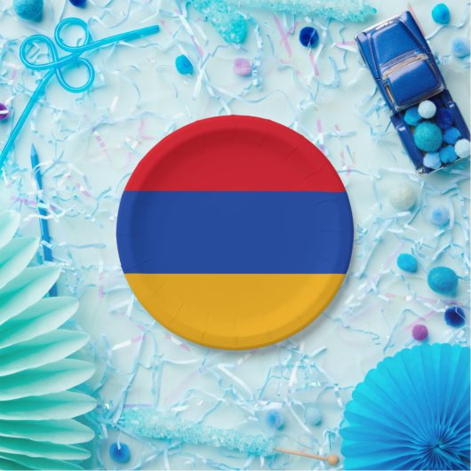 愛国的アルメニア国旗 ペーパープレート (パーティー)