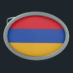 愛国的アルメニア国旗 卵形バックル<br><div class="desc">アルメニア国旗。</div>