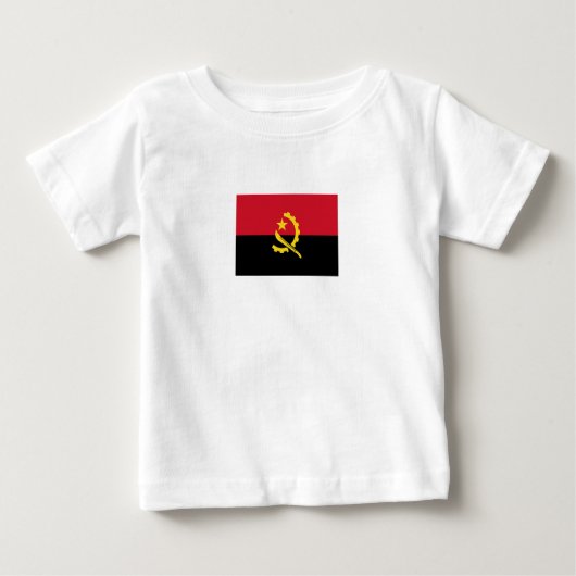愛国的アンゴラ国旗 ベビーTシャツ (正面)