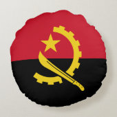 愛国的アンゴラ国旗 ラウンドクッション (裏面)