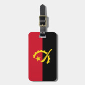 愛国的アンゴラ国旗 ラゲッジタグ (正面縦)