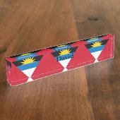 愛国的アンティグア・バーブーダ国旗のデスク名プレート デスクネームプレート (側面)