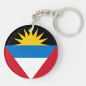 愛国的アンティグア・バーブーダ国旗 キーホルダー (裏面)