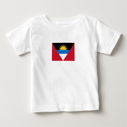 愛国的アンティグア・バーブーダ国旗 ベビーTシャツ (正面)
