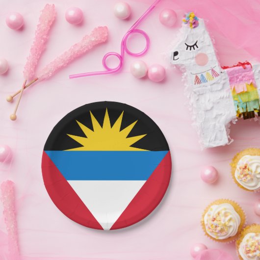 愛国的アンティグア・バーブーダ国旗 ペーパープレート (パーティー)